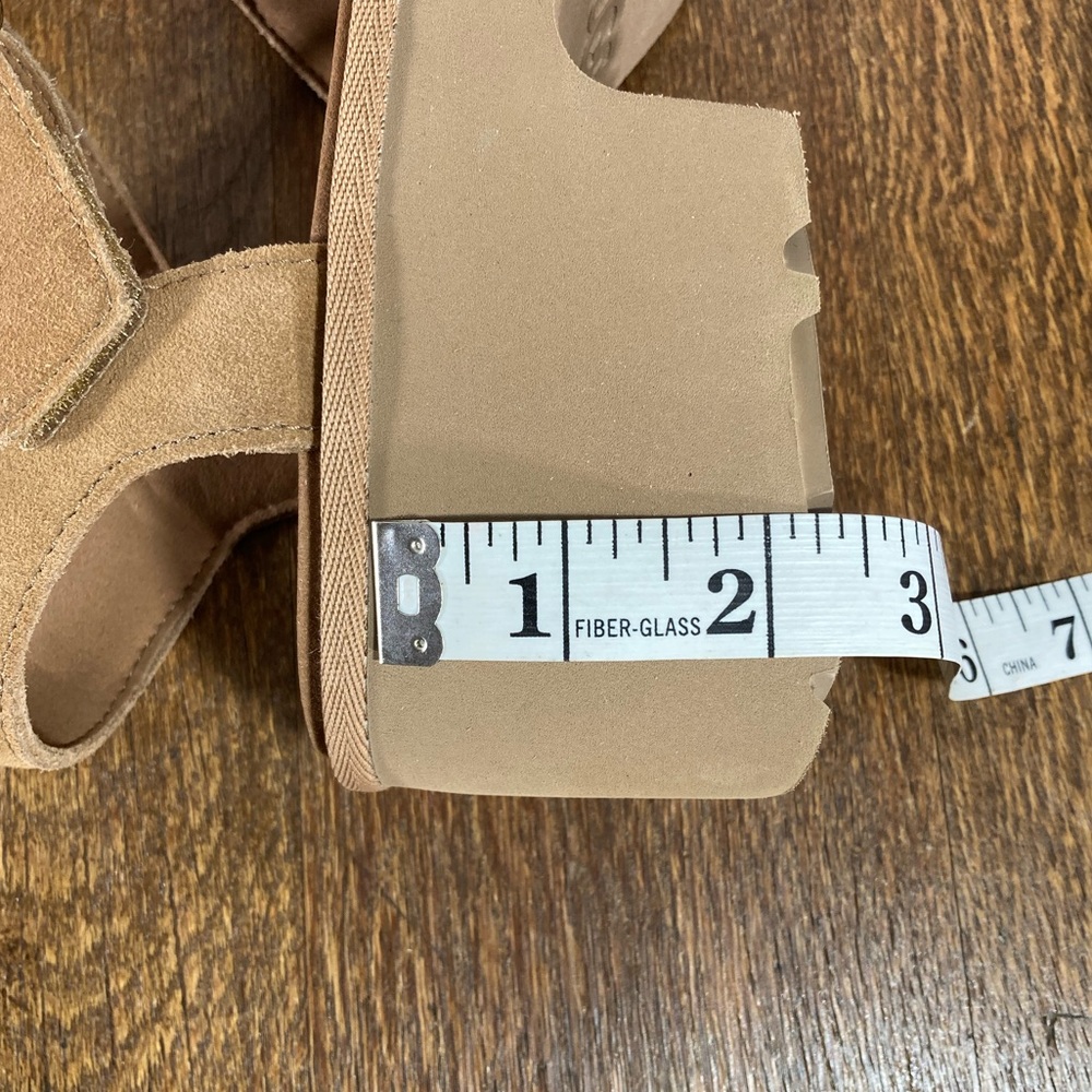 New Ugg New Heights Slingback Chunky Suede Sandal Women’s Various Sizes Chestnut - Picture 9 of 10